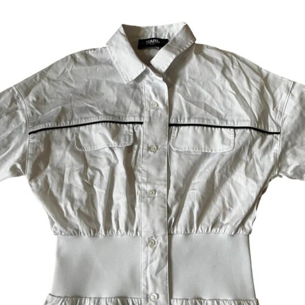 Karl Lagerfeld Kids White Dress Girls Size 10 - Picture 2 of 12